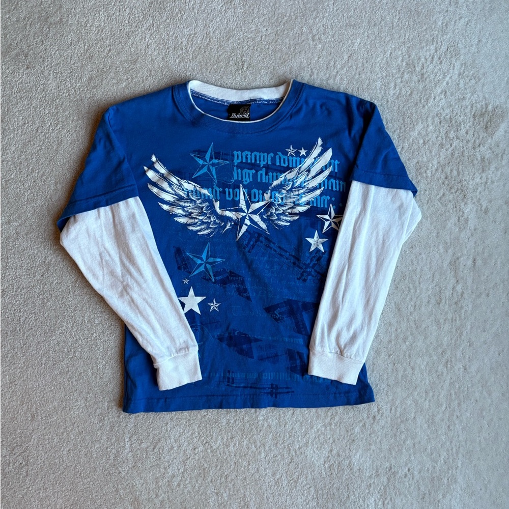 Y2K Blue Kids Hybrid Shirt